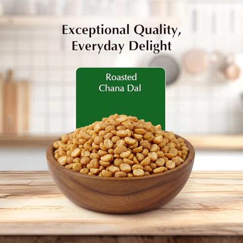Image of Amazon Brand - Vedaka Roasted Bengal Gram Dal 500g | Chana Dal