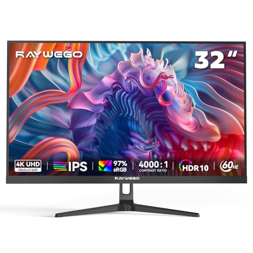 Image of 32 inch 4K Gaming Computer Monitor 60Hz UWQHD 3840x2160,99% sRGB,HDR10, FreeSync,Low Input Lag, Billions of Colors, PIP /PBP, Slim Bezel,VESA Mount HDMI /DP Eye-Care for Gaming Graphic Design
