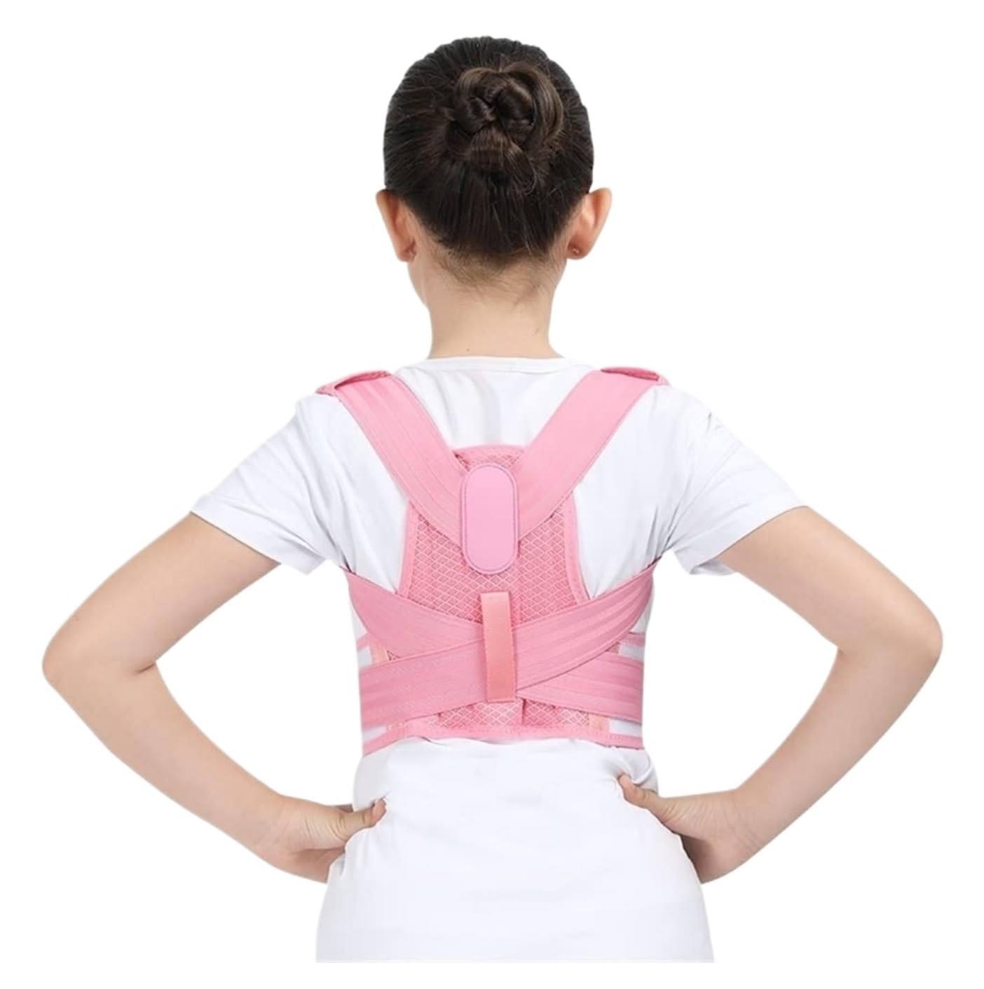 Faja Lumbar Corrector De Postura De Espalda, Corsé Ortopédico, Descompresión De La Columna Lumbar Y Hombros, Soporte De Cintura Y Corrección Cinturón Apoyo Lumbar(Pink,M)