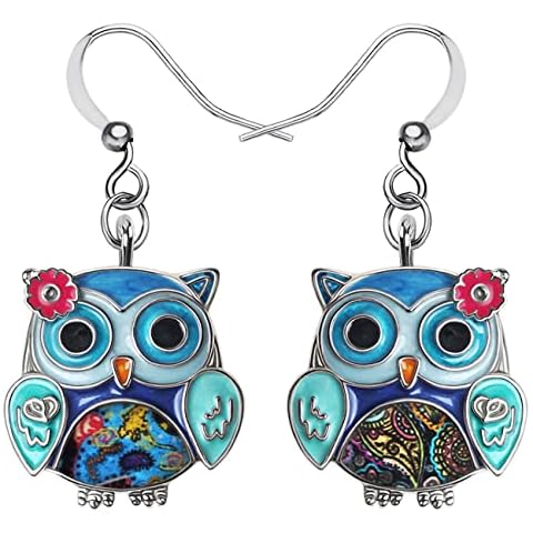 Boucles d'oreilles Hibou en alliage Cover