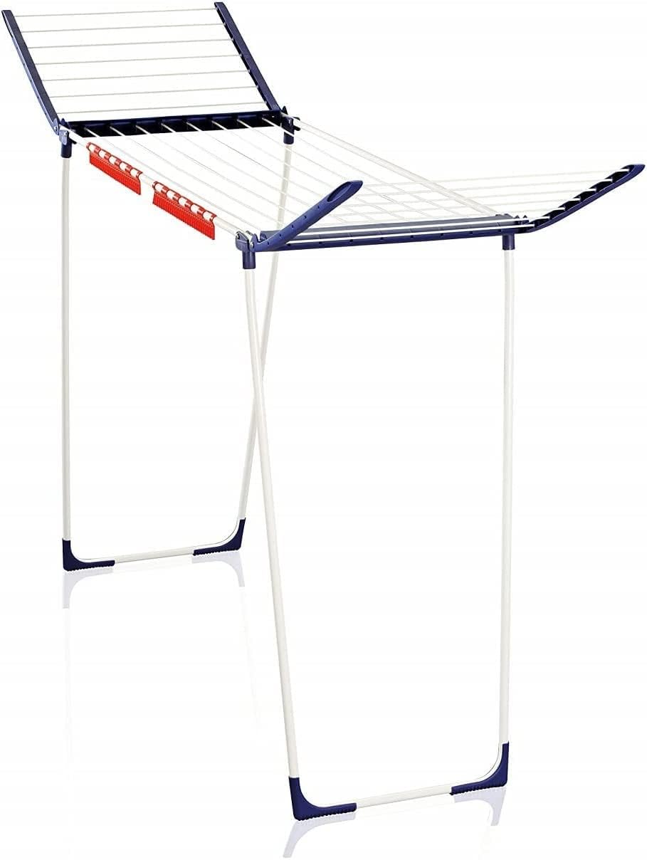Pegasus MAXX Airer Clothes Rack, Clothes Drying Rack with 18 m Drying Space, Drying Rack for Hanging Straight Down, Blue, Strong and Sturdy Clothes Horse