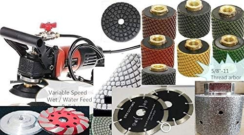 Pulidora húmeda amoladora baño tocador encimera fregadero refinamiento 2 "pulido tambor de molienda de 4 "disco de lijado buffer muela taza de