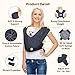 AnccoPlus Dog Carrier for Small Dogs, Front Facing Dog Carrier Sling, Hands Free Cat Sling, Size Adjustable, Reducing Back Pain, Soft Cotton, Premium Dog Sling Carrier (Regular, Charcoal Black)