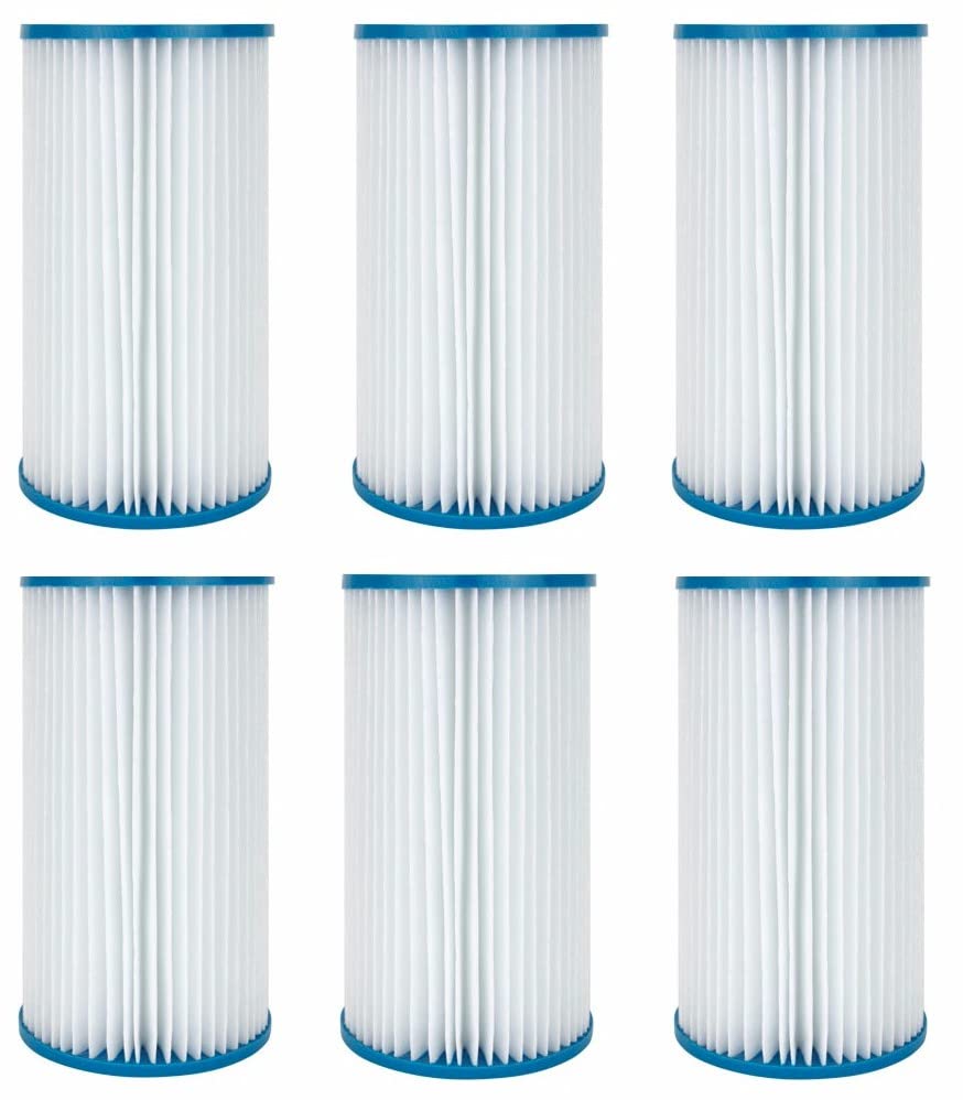 6 Pack of Spa-Daddy SD-00305 Filters | Replacement for Pleatco PC7-120 | Unicel C-4607 | Filbur FC-3710 | Coleco F-120 with core | Intex Sand-n-Sun | Wet Set | Easy Set Size A or C | Aqua Leisure Si