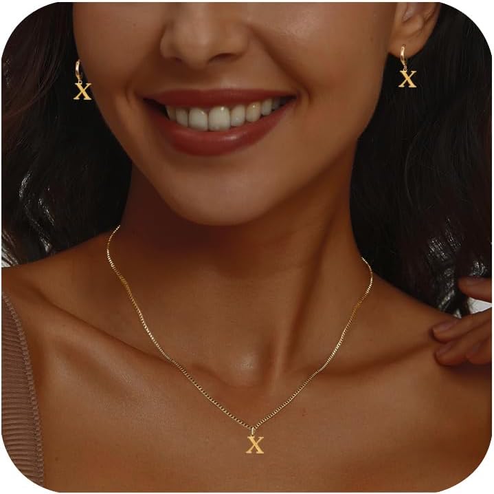 Parure De Bijoux Personnalisée Plaquée Or 18 Carats - Collier, Bracelet, Boucles D'oreilles - Avec Nom Ou Mot Gravé - Cadeau Unique