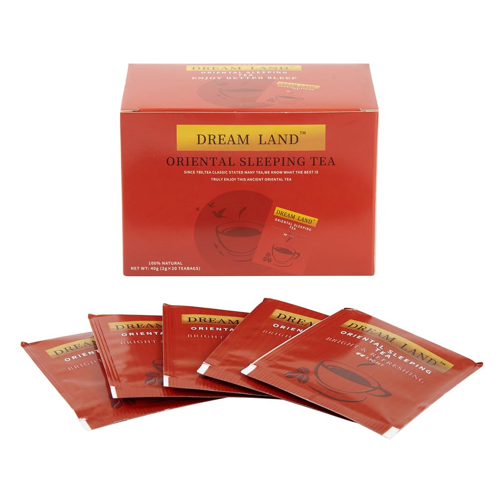 dream landOriental Sleeping Tea, Best Sleepytime Tea, 100% Pure Natural Wild Jujube Leaf Sleep Tea Bags, Nighttime Tea for Sleep, Sleep Tea for Bedtime. (2g x 20 Teabags)