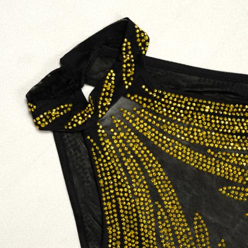 Image of PORRCEY Women's Sexy Elegant Rhinestone Bodycon Dress Hot Drilling Clubwear