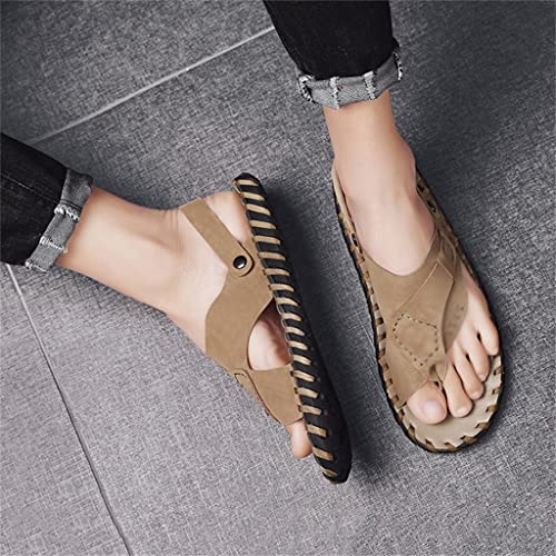 Men's Casual Sandals Male Handmade Comfy Soft Beach Slipper Breathable Leather Outdoor Leisure Shoes3