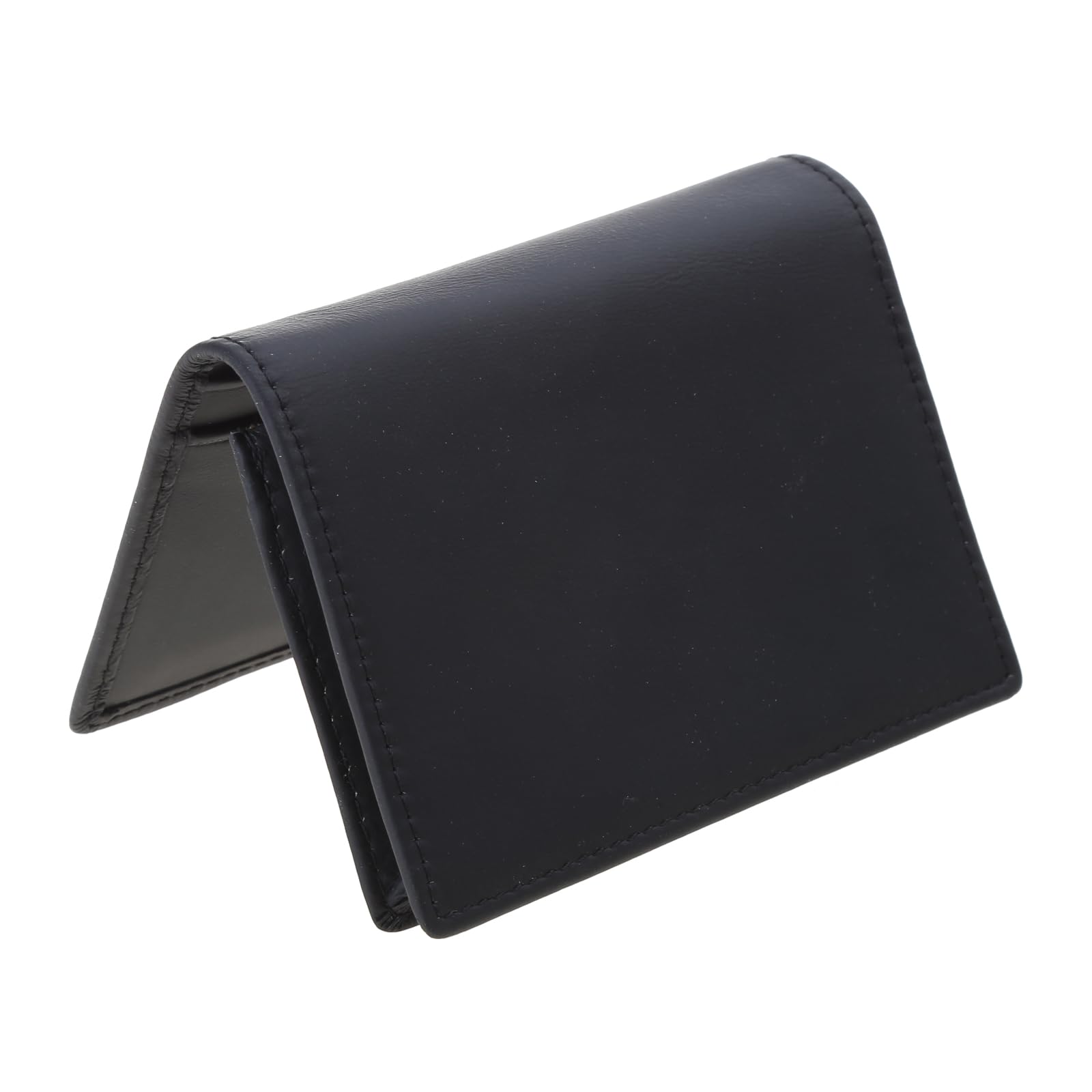Xanhoy Men's Black Leather Expandable Credit Card Business Cards Holder Wallet For