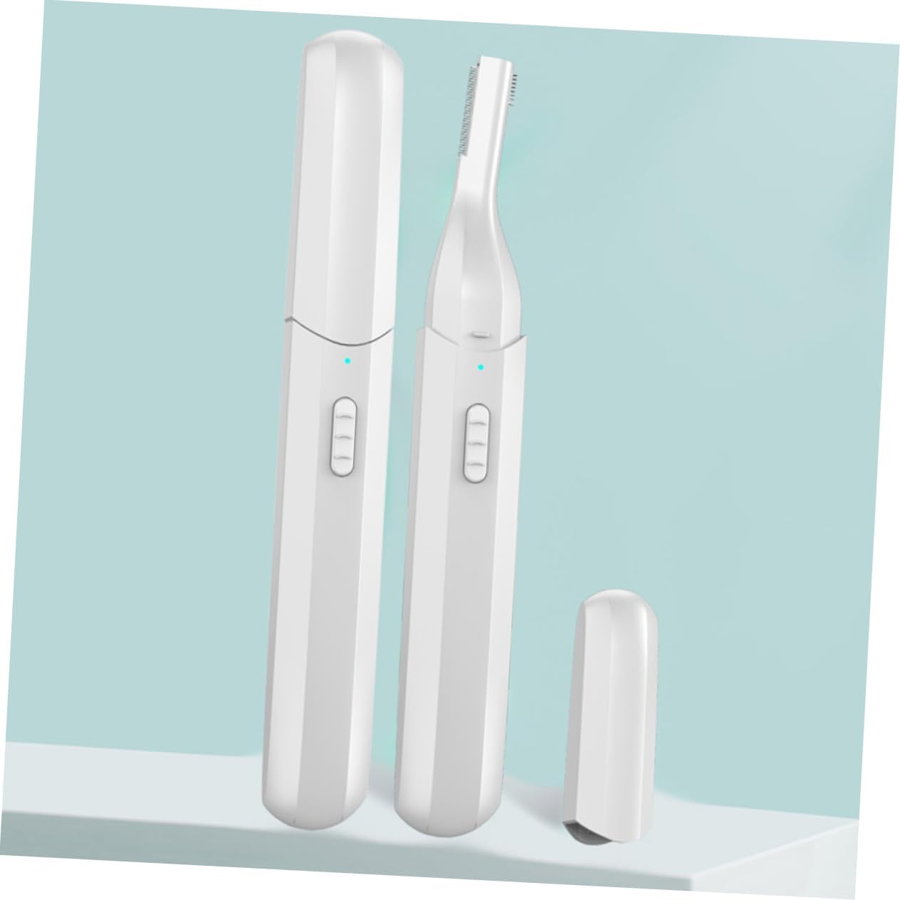 Electric Eyebrow Trimmer for Men and Women, Portable White ABS