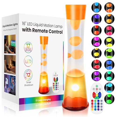 Biulazyda Sunset Liquid Motion Lamp, 15.5-inch Color Changing LED Lamp, Smart Timer Remote Controlled Mood Lighting, Sleep-Enhancing Atmosphere Night Light Christmas Gifts