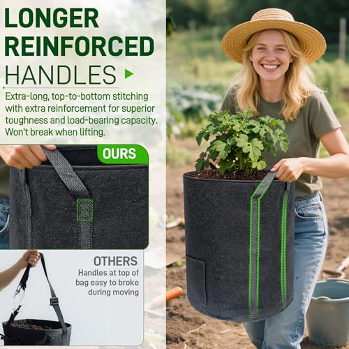 4 Pcs 15 Gallon Dual-Window Bags