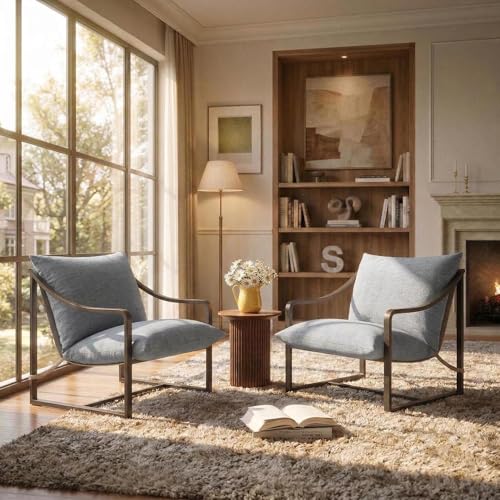 Sillón Plegable Tela Gris miniatura 1