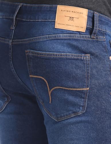 Image of Flying Machine Men's Skinny Fit Jeans| Solid | Mid Rise | Stretchable | Jeans for Man