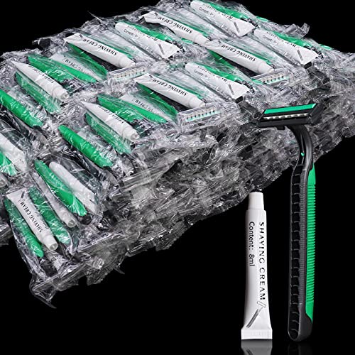 Kheoxusa - Paquete de 1000 maquinillas de afeitar desechables, para mujeres, hombres, a granel, envueltas individualmente para hombres, mujeres y mujeres, multiusos, envueltas individualmente, color