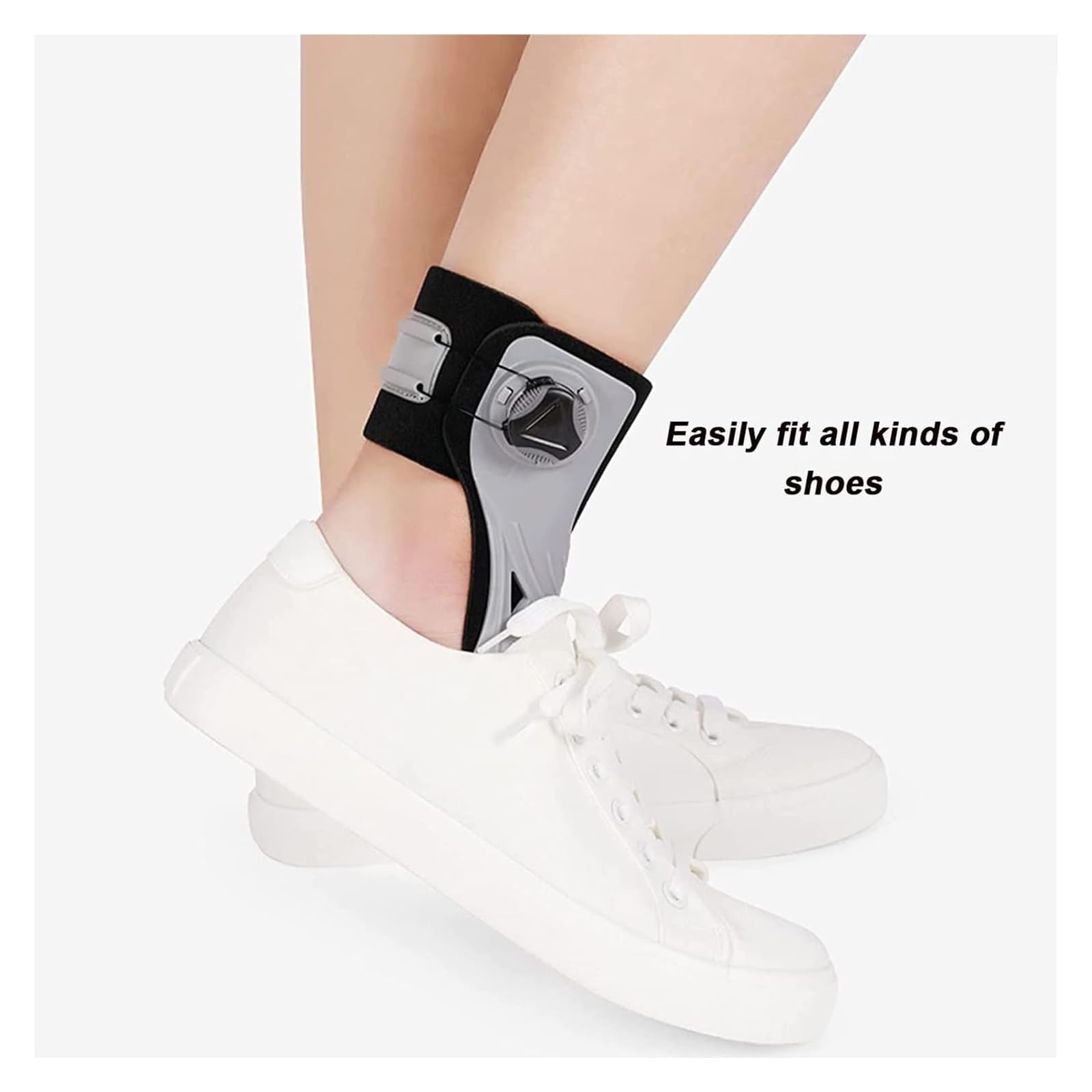 Soporte para Pie Caído | Dispositivo Ortopédico Ajustable Ligero con Ayuda Dorsiflexora, Invisible en Zapatos (Izquierdo/Derecho, Tallas M/L)(Left,L)