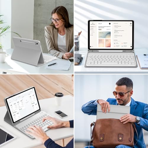 Teclado para Samsung Tab S10 FE bluetooth funda con teclado español Ñ Galaxy S9 FE 7