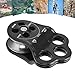 Vomeko 30KN Hitch Climber Pulley,Climbing Three Hole Pulley,A Traction Pulley Used for Climbing, Speed Descent, high-Altitude Gliding, and Other Activities.