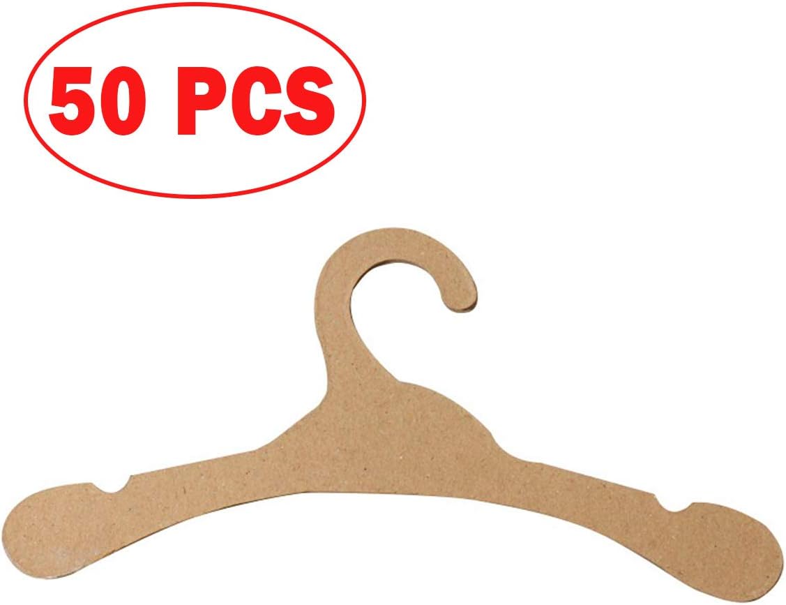 Cardboard Clothes Hangers,Recycled Hangers,50Pcs Cardboard Paper Baby Clothes Hangers Eco Friendly Recycled Hanger for Toddlers Kids Childrens Clothes(11"X5.5")