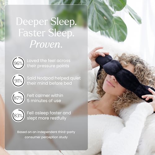 Nodpod Gentle Pressure Sleep Mask | Patented Light Blocking Design for Sleeping, Traveling & Relaxation - Black Onyx - Image 5