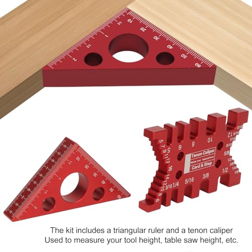 Kit Medidor Angular Triangular de Aluminio para Carpintería miniatura 5