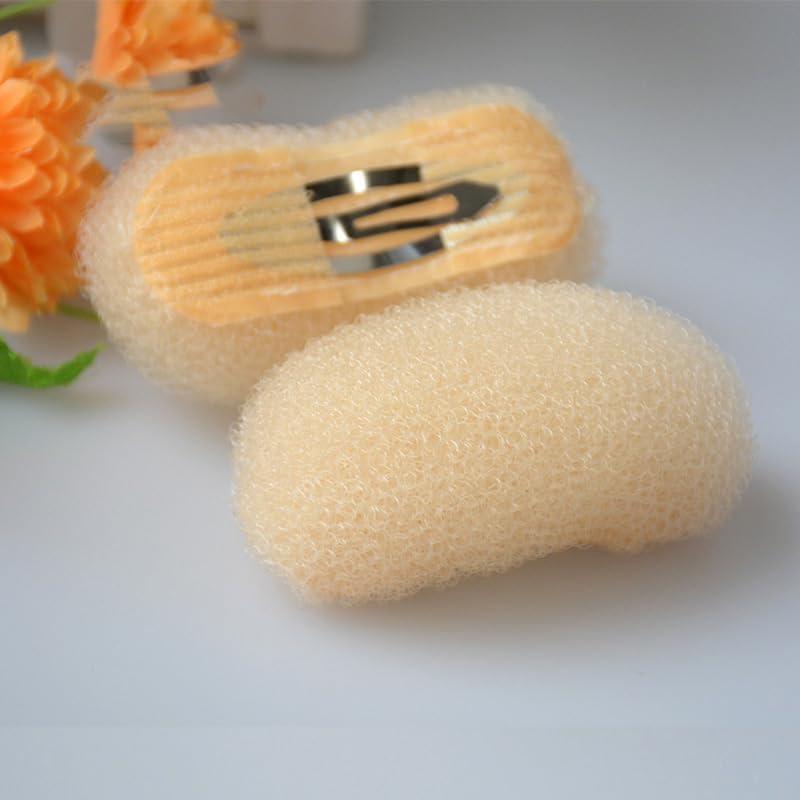 2Pcs Charming Bump It Up Volume Inserts Hair Comb Bump It Up Hair Pads Do Beehive Hair Base Styling Clip Accessories for Women Girls (Beige) - Image 2