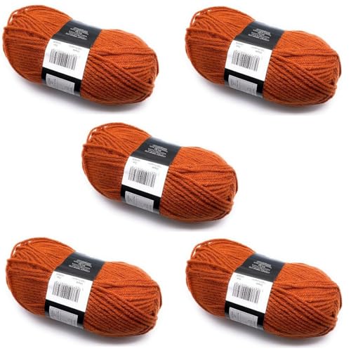 Lana gruesa para tejer ropa de invierno abrigada con pack de ovillos Cygnet naranja 2
