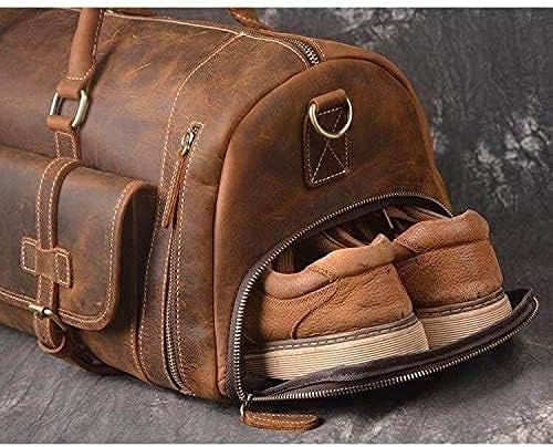 Tuzech Large leather Travel Bag Duffel bag Gym sports flight cabin bag Leather Holdall Overnight Weekend Large luggage bag (24 Inches) 2 Tuzech Large leather Travel Bag Duffel bag Gym sports flight cabin bag Leather Holdall Overnight Weekend Large luggage bag (24 Inches)