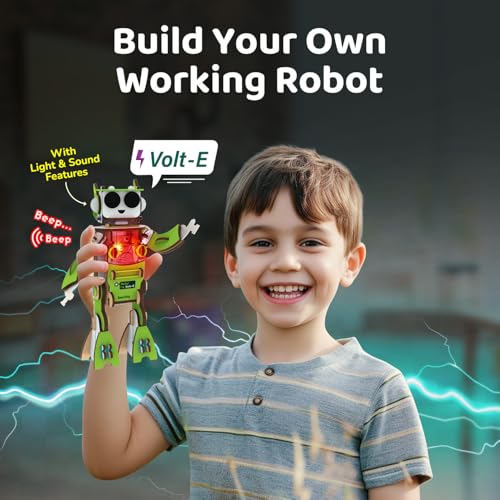 Image of Smartivity Electricity Science Kit for Kids 8-14 Years | 8+ Circuit Experiments & DIY Electric Robot with Light and Sound | Science Kit | Birthday Gift Boys & Girls 8-14