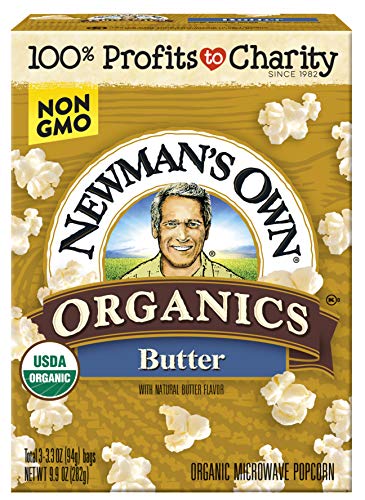 Newman's Own Organic Pop's Corn Microwave Popcorn, Butter, 3 Count #TOP4