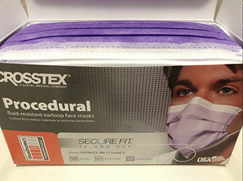 crosstex procedural mask securefit lavender gcplvsf