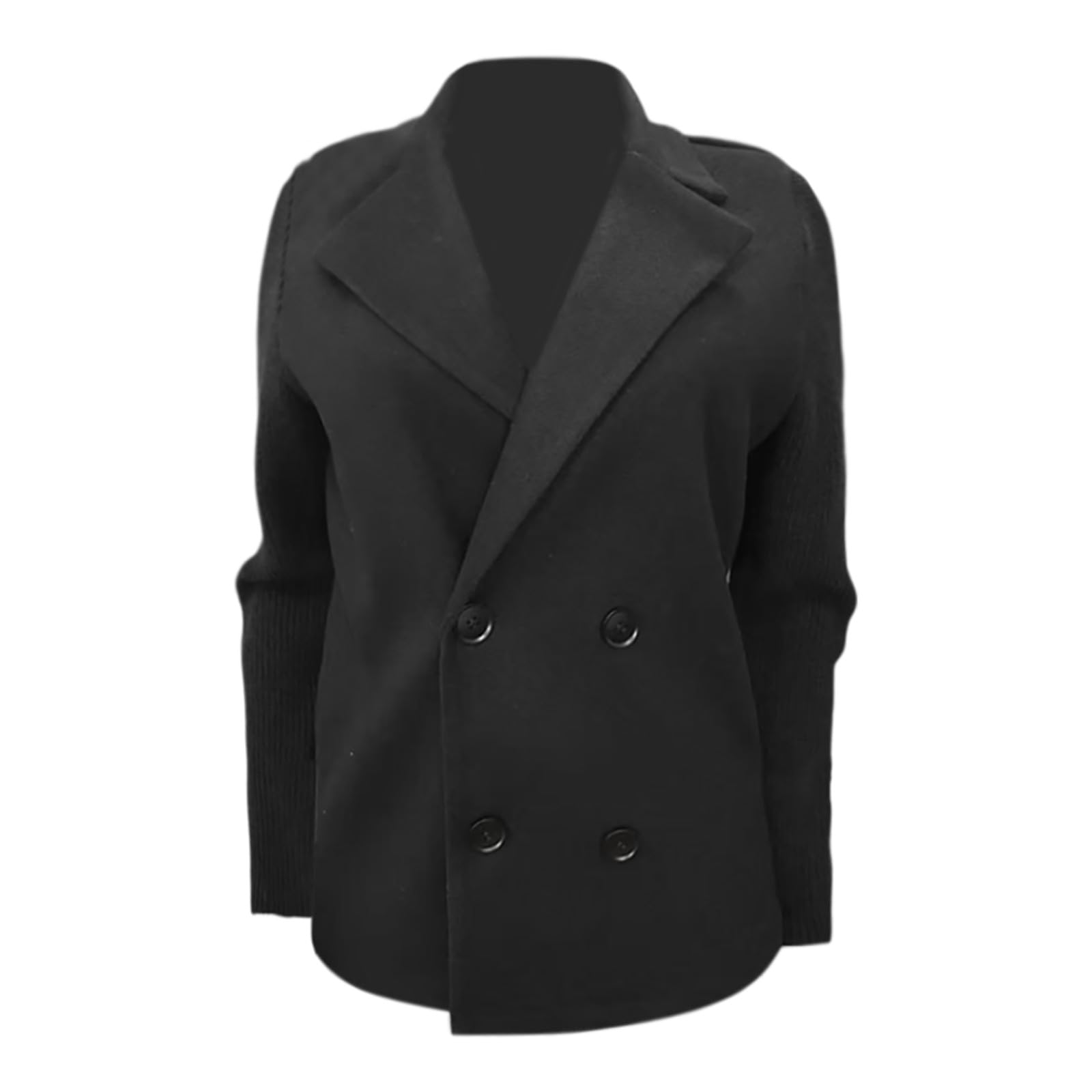 Piumino Donna Cappotto Aperto con Bottoni in Tinta Unita da Donna, Primavera 2025, Cappotto da Lavoro Festa
