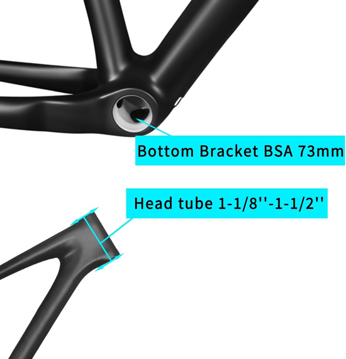 Carbon Fiber Mountain Bike Frame 29er Bicycle Frames Disc Brake XC Hardtail Frame 12x148mm Thru Axle Boost, Internal Routing Max 2.4"