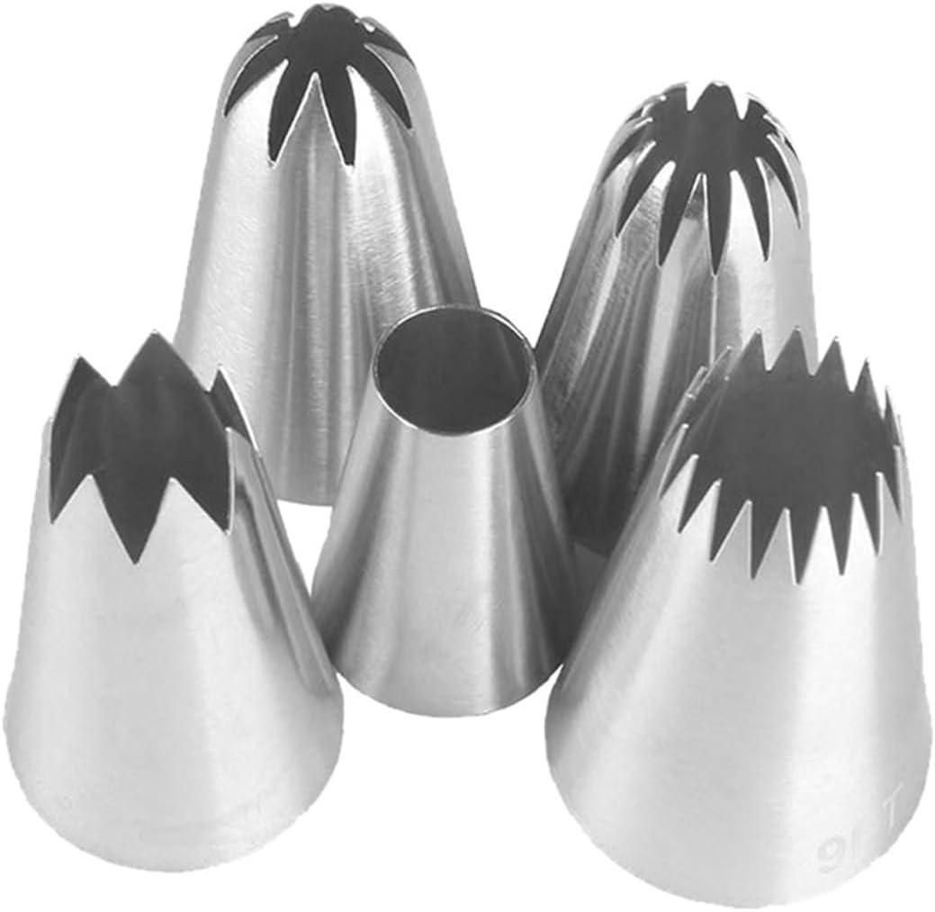 5Pcs Cake Cream Decoration Tips Set Pastry Tools Piping Icing Nozzle