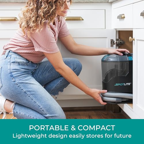 Image of Kenmore KW2001.01 Upgrade SpotLite Portable Carpet Spot Cleaner & Pet Stain Remover, 17Kpa Powerful Suction with Versatile Tools for Upholstery, Couches, Car and Auto Detailer, Black
