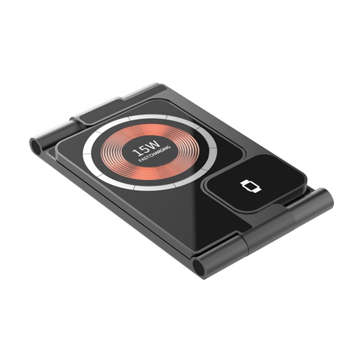 3 in 1 Magnetische Kabellose Ladestation Metall - Dual 15W Schnellladung, Faltbar & Ultra-Slim für Reisen, Büro und Zuhause Kompatibel mit iPhone/Apple Watch/AirPods