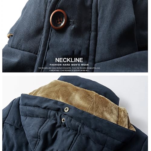 Manteau militaire coupe-vent doublé peluche FGRID veste cargo chaude XXL à plusieurs poches - 5