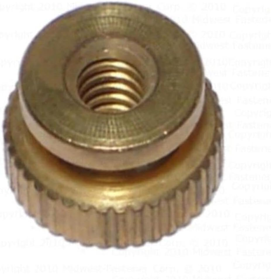 Midwest Fastener 6-32 KNURLED NUT-Bra 80591