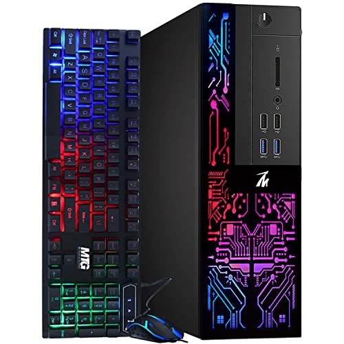 Computer Desktop PC, Intel Core i5-6500, TechMagnet Siwa 6, 16GB RAM, 240GB SSD (Fast Boot), 1TB HDD, RGB Keyboard Mouse, WiFi, Windows 10 Professional (Renewed)