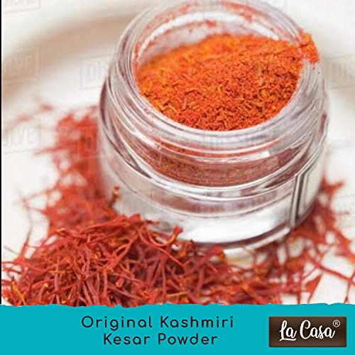 La Casa Saffron Powder | Original Kashmiri Kesar Powder | Premium Organic A++ Grade | for Face/Beauty | Purest Finest Sundried Natural Saffron | 5gm |