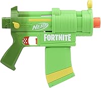 Vista 8 de Lanzador Nerf Fortnite SMG-Zesty, 10 dardos Nerf Elite, clip de 10 dardos, culata y cañón removibles, regalos de Fortnite para niños y niñas