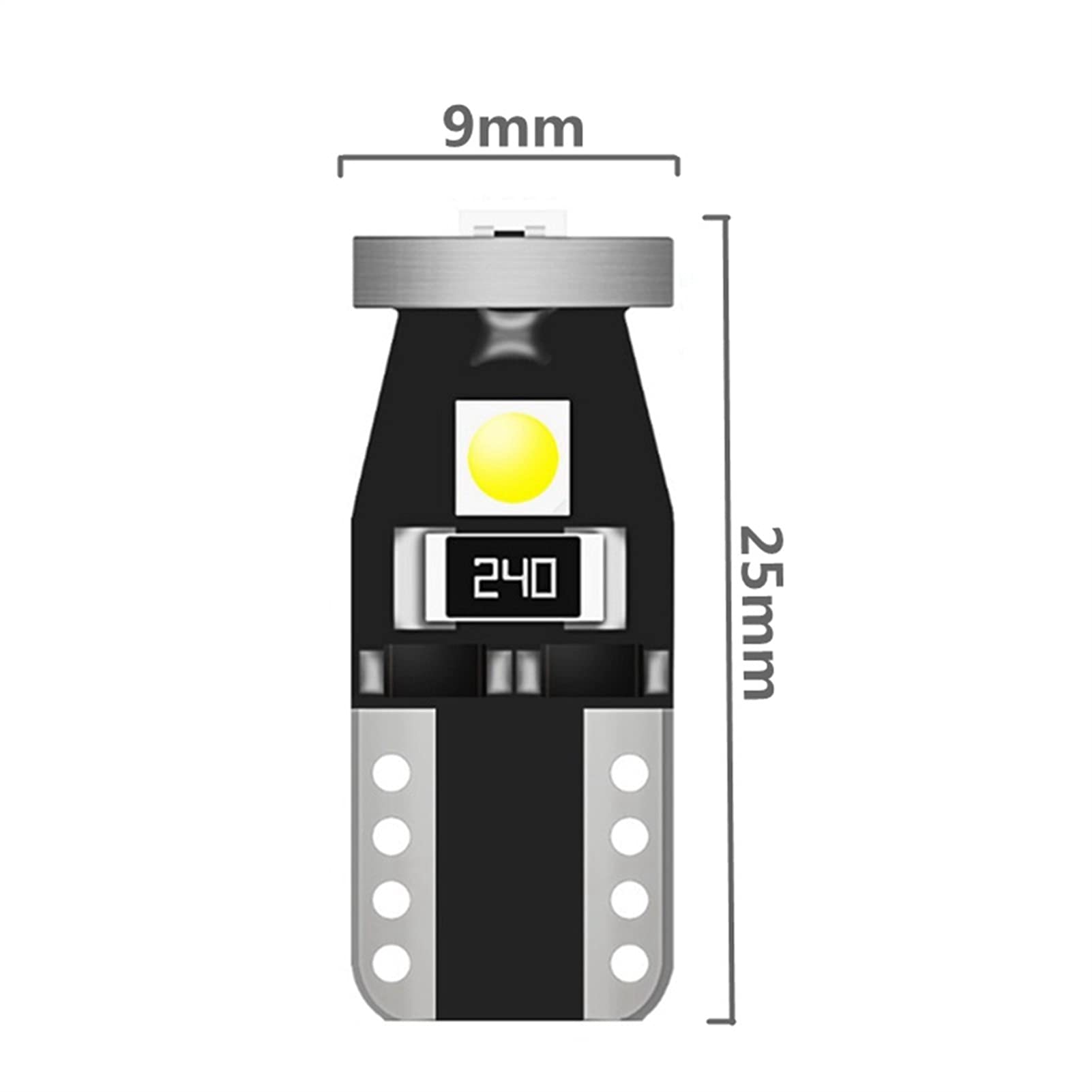 fari a LED 100 pz T10 LED PARCHEGGIO Auto Light 3 SMD 3030 LED Lampada da Lettura Auto LED W5W 3SMD 3 LED Light Light Light Wedge Tail Bulb 100x Lampadina a LED (Emitting Color : Yellow)