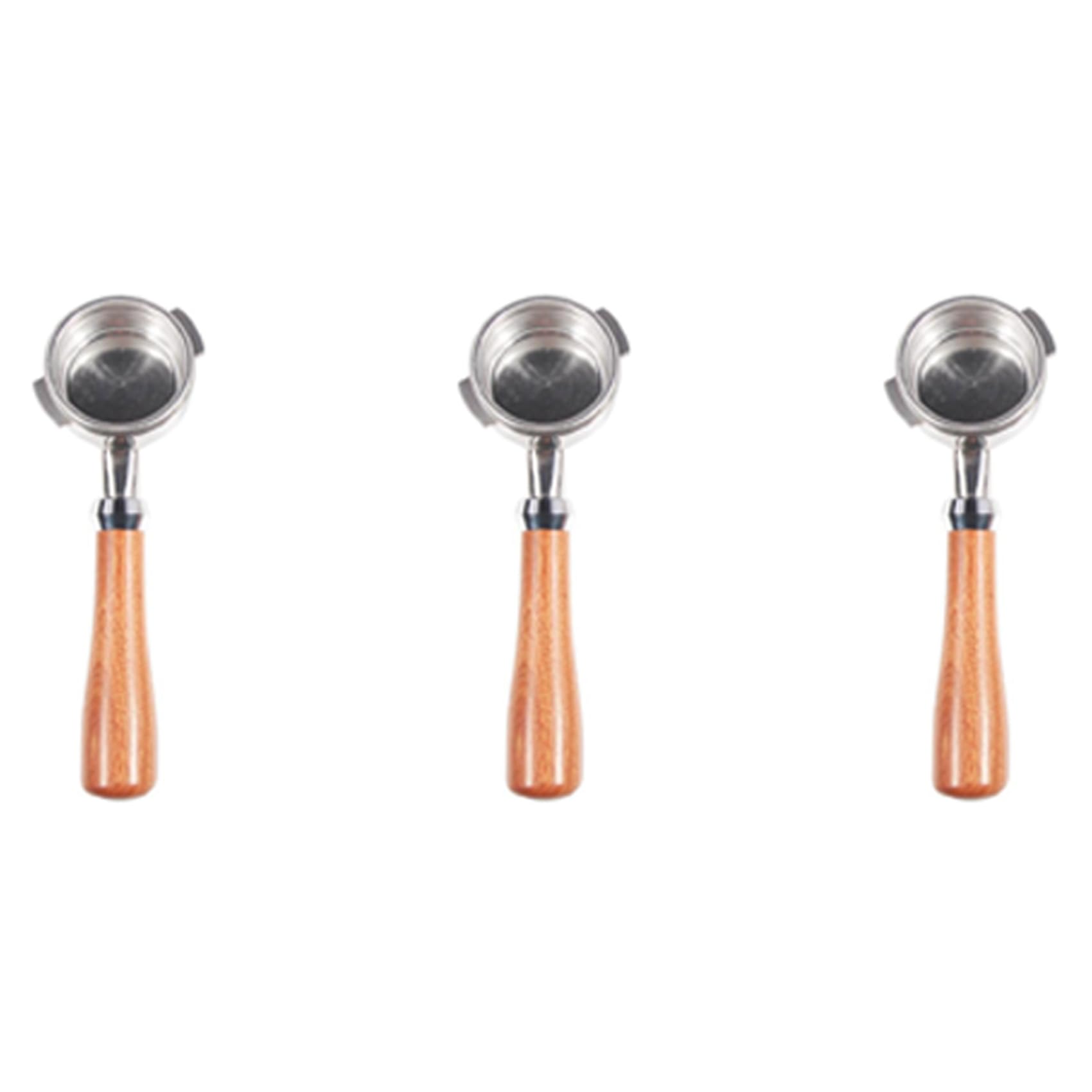 Hndhbfgrt 3 Pcs 58MM Stainless Steel Coffee Machine Bottomless Portafilter for Coffee Machine Professional Accessory