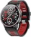 Produktbild L6 Bluetooth Smart Watch, Fitness Tracker mit Herzfrequenzmesser, IP68 Wasserdichter Smart Watch Geeignet für Frauen und Männer (Schwarz-Rot)