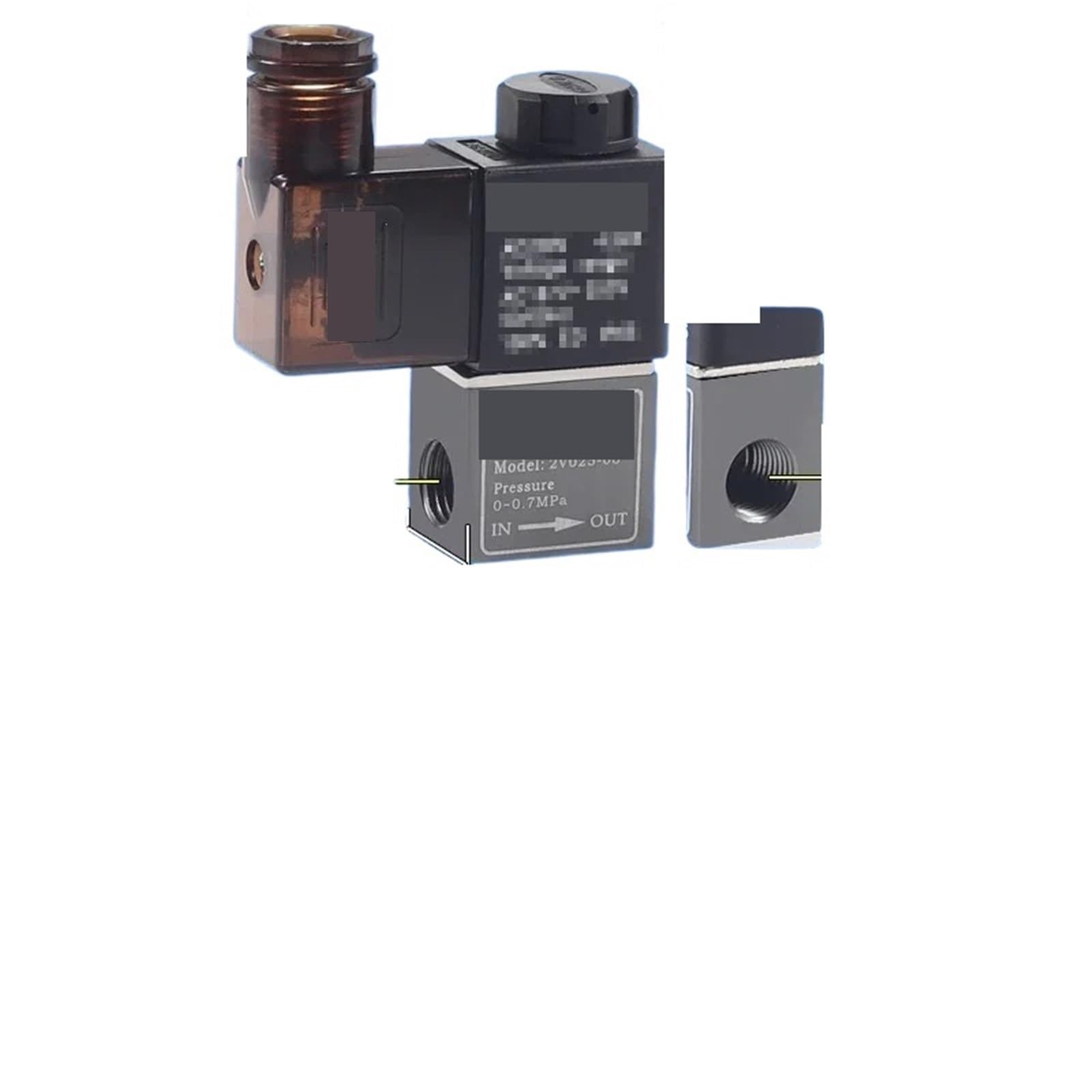 Uyqukggpsn 2V025-08 Ac110v 1Pcs 2V025 Solenoid 2V025-08 3V1-06 Ac110v/220V Dc12v/24V Compressor Valve Normally Closed Pneumatic Solenoid Valve(2V025-08 Ac110v)