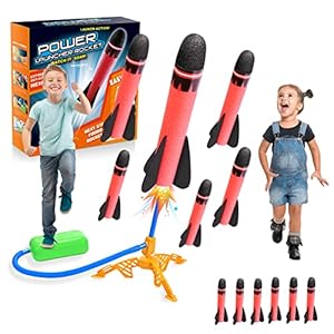 Anginne Rakete Luftdruck, Outdoor Spielzeug für Kinder – Geschenke für Jungen Mädchen