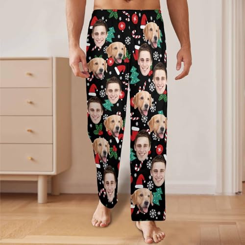 Custom Face Pajama Photo Pajamas Pants for Men, Personalized Face on Pajamas Bottom Sleepwear Bottoms3