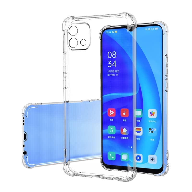Image of COVERBLACK Rubber Back Cover for Oppo CPH2349 / A16k - Transparent