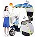 GPWDSN Auvent imperméable d'auvent de Parapluie de Moto, Couverture de Pluie Universelle d'ombre de Soleil de mobilité de Scooter de Moteur électrique, rétroviseur