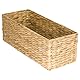 HMF Aufbewahrungskorb Badezimmer, Korb geflochten aus Wasserhyazinthe Seegras | 38 x 15 x 14 cm